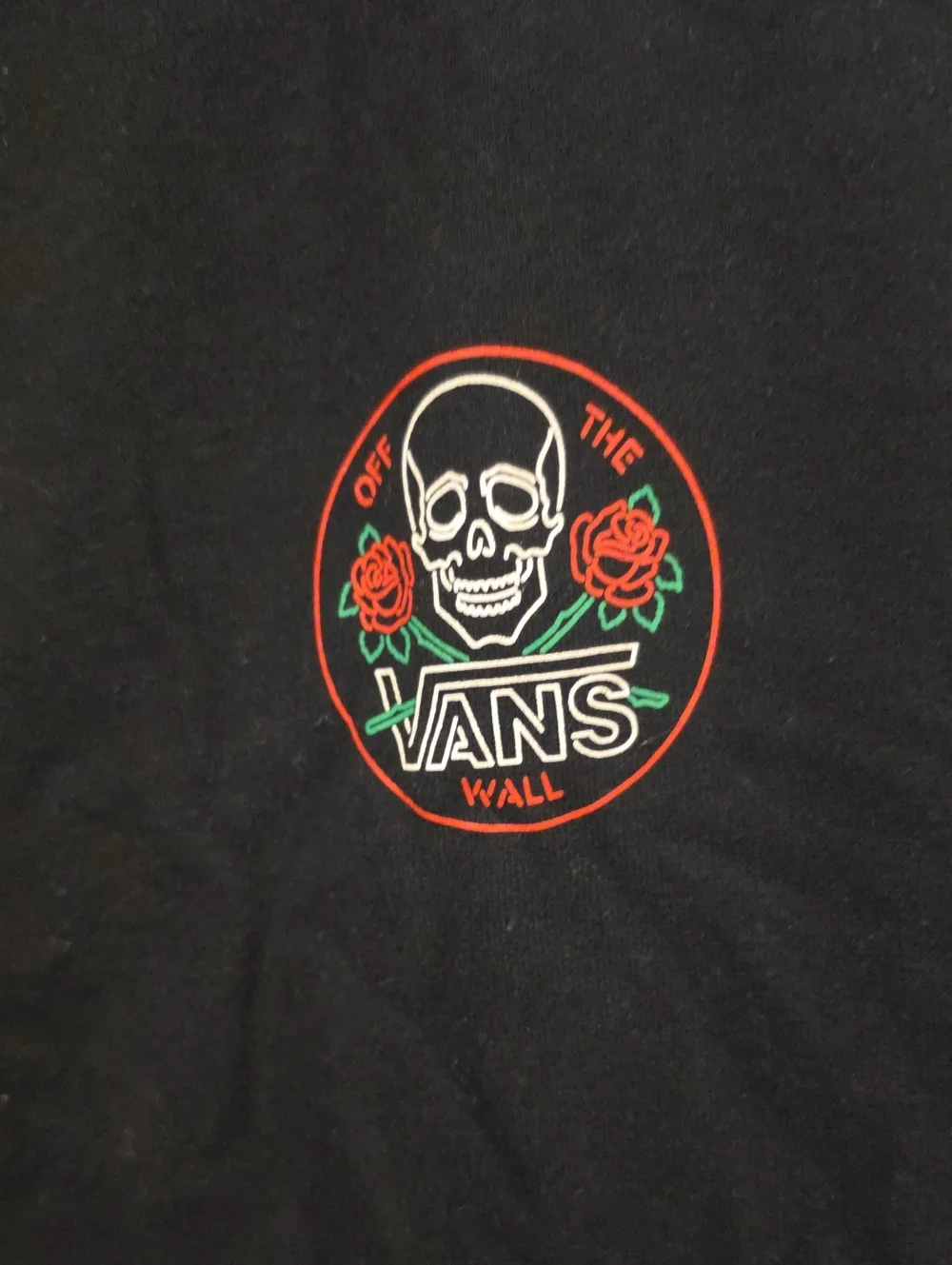 Vans Off The Wall Black Graphic Crewneck Hoodie